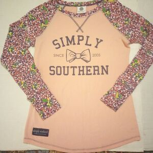 Simply Southern long sleeve t shirt with flowers